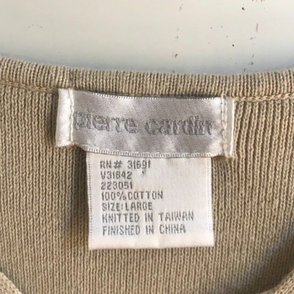Pierre Cardin Sleeveless Knit Tank Top - Size Large - Picture 4 of 4